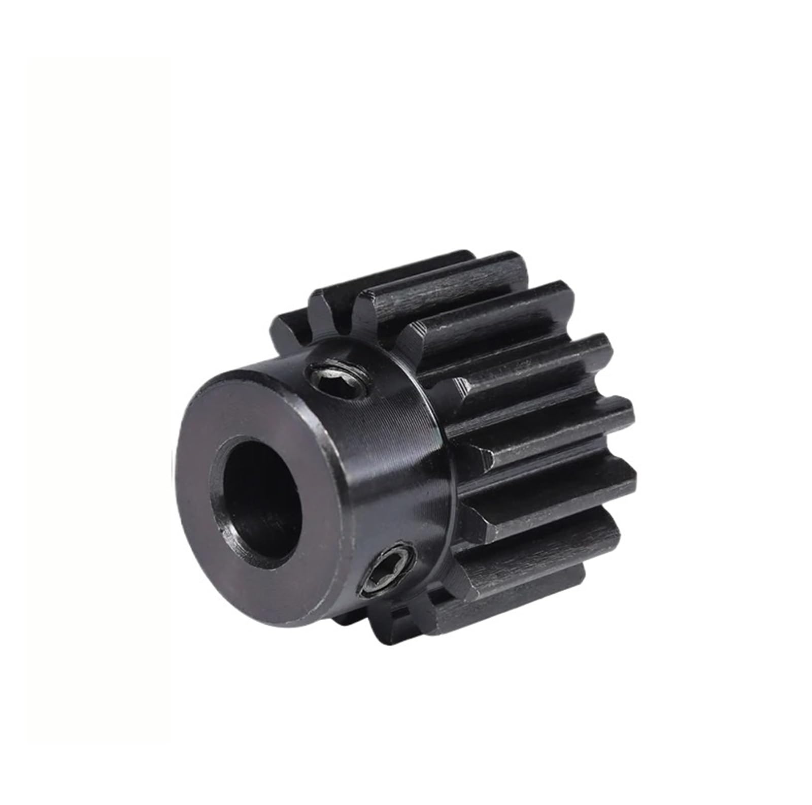 Bevel Gear Pinion Hardware Mechanical 1.5 Module Spur Gear 1.5M-18T Carbon Steel Blackening High Frequency Quenching Gear Bore Size 5/6/6.35/8mm(5mm)