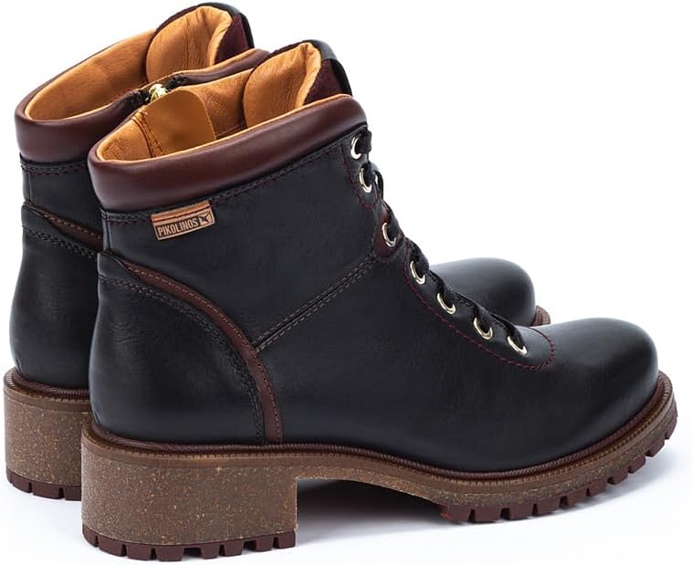 PIKOLINOS womens Pikolinos Flat Ankle Boots Leather Aspe for Woman Color Black