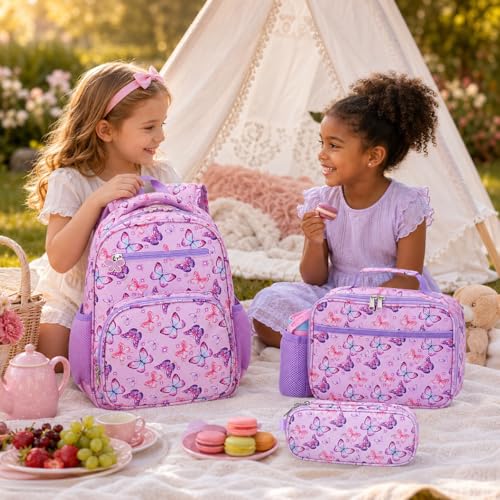 RHCPFOVR Butterfly Kids Backpack for Girls
