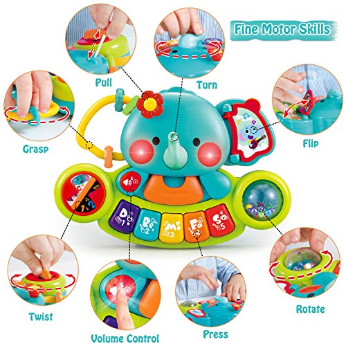 Histoye Baby Piano Toys For 1 Year Old Boy Girl Light Up Baby Toys 6 To 12 Months Musical Learning Toys For Infant Baby Toddler 6 9 12 18 24 Months Elephant Piano Keyboard Toys Gifts For 1 2 Year Old #TOP1