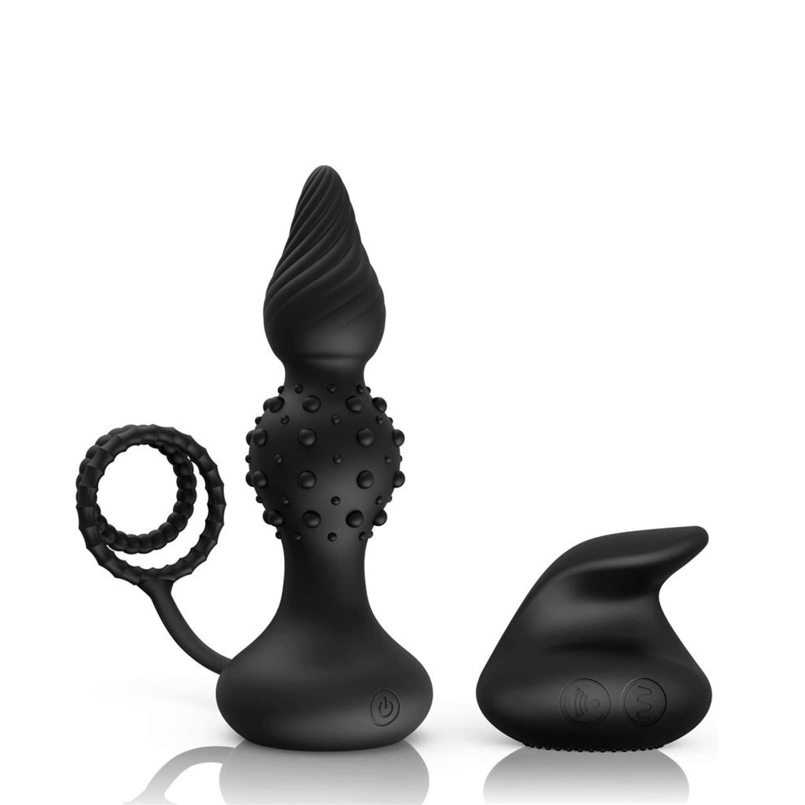 Vibratore Vibratore Potente Plug anale 10 Anello del cazzo Vibrazione 2 in 1 Butt Plug Dildo Masturbatore Macchina del sesso Giocattoli adulti del sesso Uomo Massaggio alla prostata