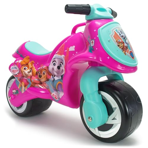 INJUSA - Moto Porteur pour Enfants de 18 Mois à 3 Ans Neox Pat Patrouille | Trotteur Bébé +1 an | avec Décoration Permanente | Poignée de Transport | Licence Paw Patrol | Rose (19023)