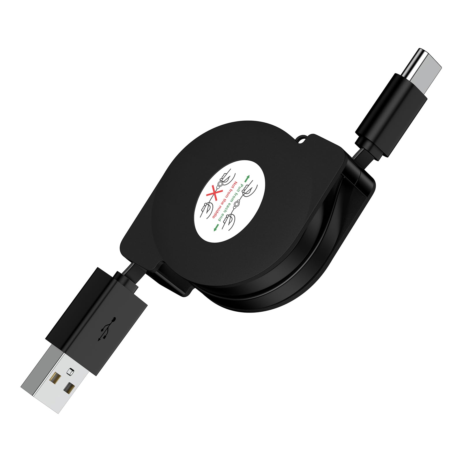 FodLop USB Type C ケーブル 巻き取り式 1M iPhone 15 USBケーブル USB2.0 usbケーブル 3A急速充電コード 480Mbps データ転送 USB-C タイプ cケーブル aquos 充電コード iPhone15/15pro, Xperia/Galaxy S24/S23,Aquos,Fujitsu Arrows/PS5 対応