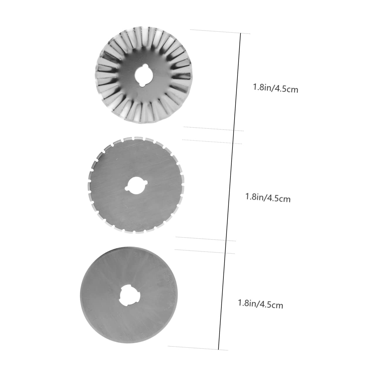 SEWACC 7 Pcs in 1 Set Replacement Blades for Rotary Cutters 4 Straight 1 Dashed 2 Wavy Multi-Purpose for Fabric Paper