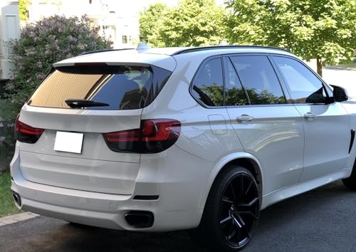 Image of iJDMTOY Dark Smoked Lens Rear Bumper Reflector Lenses Compatible With 2014-2019 BMW F15 X5 w /M-Package Bumper ONLY, OE-Spec LH RH Assembly