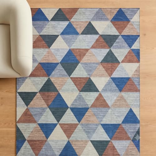 Image of Cotton Bolls Textiles Rugs for Living Room 5x7 Feet Large Size | Lightweight Foldable Carpet for Bedroom & Hall | Easy to Handle During Daily Cleaning | Travel Friendly Printed Rug | Crystal Blue