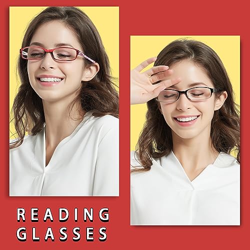 Kerecsen 6 Pack Reading Glasses for Women Men Blue Light Blocking With Spring Hinge computer readers for Ladies Eyeglasses (6 Mix Color-1 - Image 2