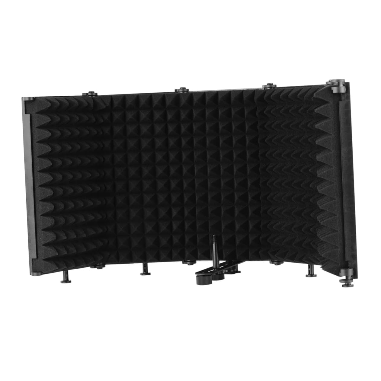 Hemobllo Protector de Aislamiento para Micrófono Plegable Cubierta Insonorizante para Estudio de Grabación Compatible Mesa o Soporte Incluye Tornillo