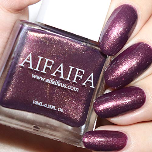 AIFAIFA Maroon Nail Polish, Metallic Nail Polish, Infinite Shine Nail Polish, Long-Lasting Winter Nail Polish, Dress Call, 0.4 Fl Oz