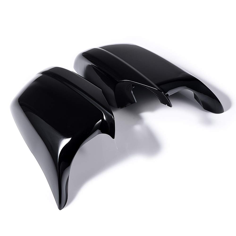2X Glossy Black M5 Style Door Side Mirror Cover Cap Compatible for BMW F10 535i 550i M Sport 2011-2013