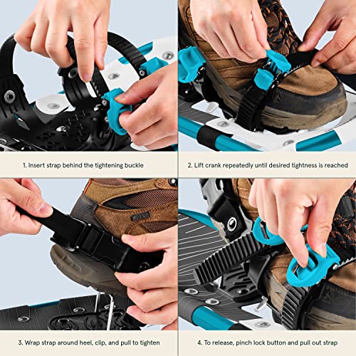 Image of Retrospec unisex adult Snowshoe and Trekking Pole Bundle, Laurel, 25 US