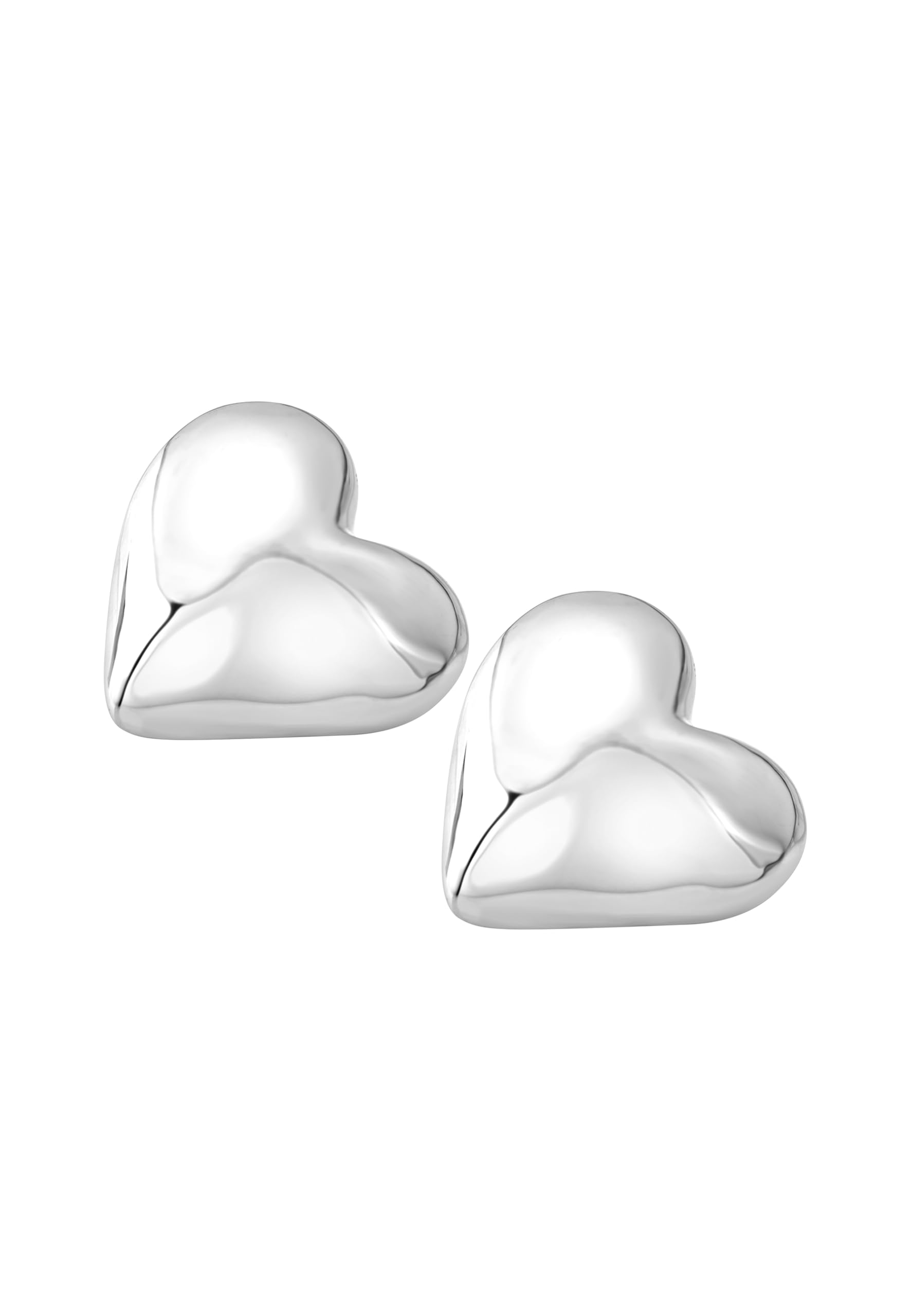 Breil, Collezione Big Heart, Orecchini Donna in Acciaio Lucido a Forma di Cuore, Chiusura a Farfalla, Idea Regalo Donna