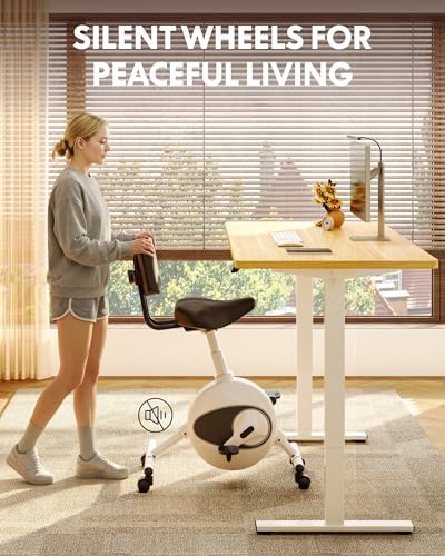 FLEXISPOT Multi-Task Office Desk Chair with Integrated Bike System,White,V8 - image 3