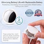 2 Pack Bluetooth Tracker Tags Works with Apple Find My(iOS Only) Key Finder - Image 6