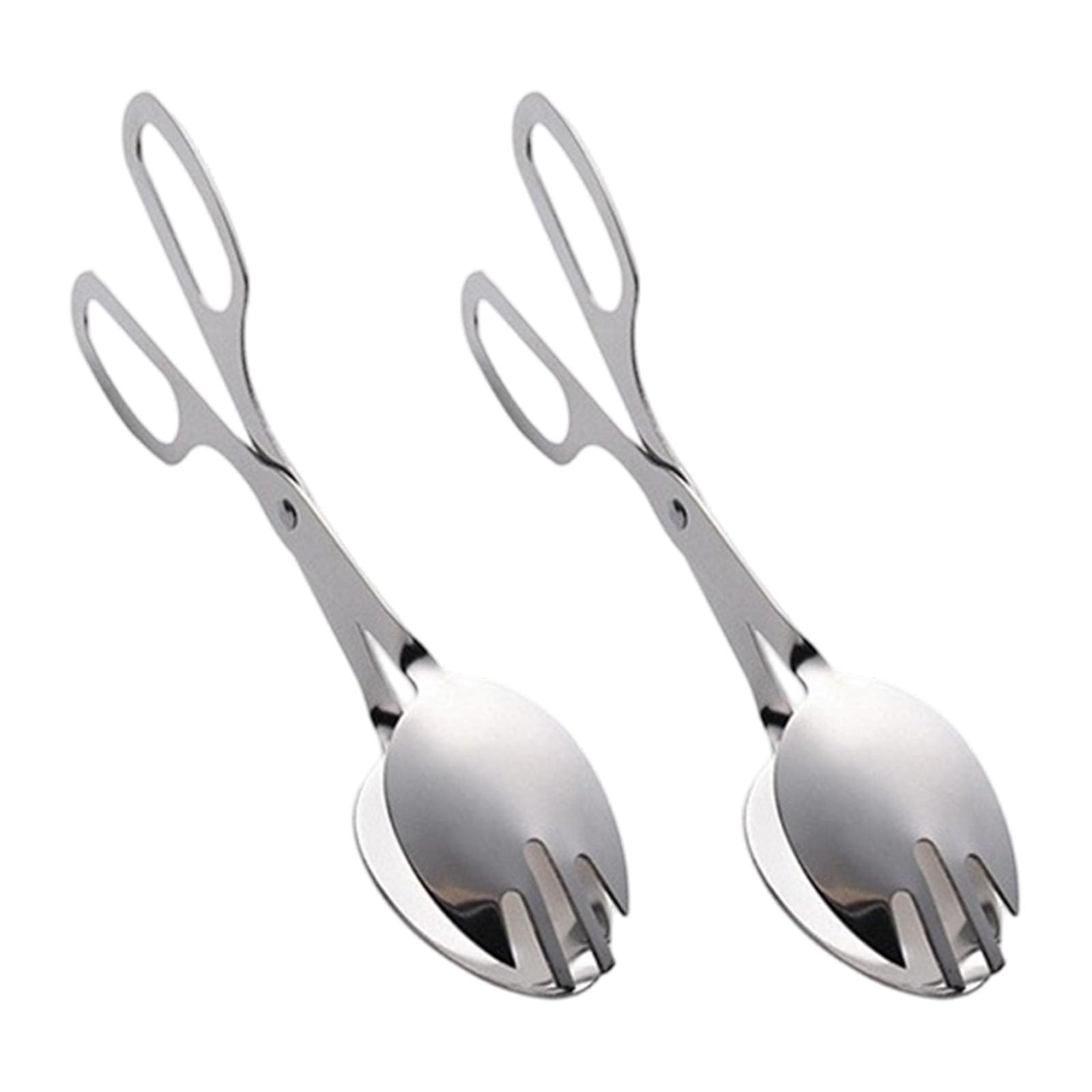 MALSSE Stainless Steel Buffets Tongs Multipurpose Food Clip Suitable for Cake Decorating Barbecue Serving Outdoor Activity BBQ Tongs