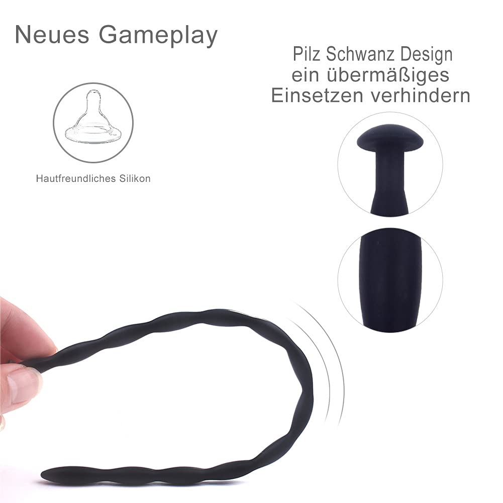 SXOVO Uretral Sounds Silicone Pene Plug Uretral Dilators Beads Set Juguetes sexuales para hombres con diferentes tamaños (8 piezas)