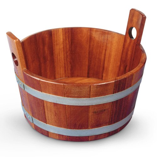Sehr hochwertige Holz-Fußwanne in 2 Ausführungen (Fußwanne 16 Liter, Kambala)