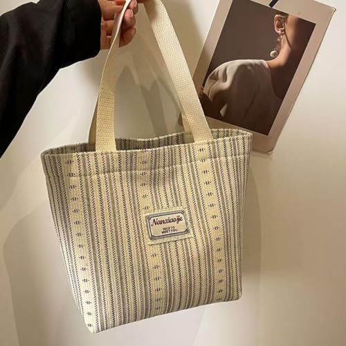 Bolso Tote rayado para mujer uso diario miniatura 4