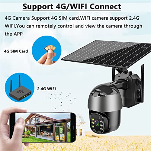 Cámaras de vigilancia sin cables solares de 5MP para vigilar exteriores sin Wi-Fi 4