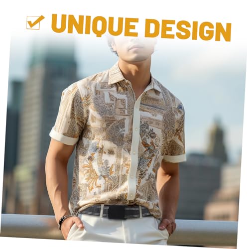 BESPORTBLE Hidden Money Belt for Men Stylish Dual-Line Tank Pattern with Alloy Buckle Anti-Theft Travel Waist Belt Secure Zipper Design for Travel and Everyday Use2