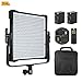 Produktbild Pixel dimmabares Bi-Farbe 600 LED Video Licht mit wiederaufladbarer 6600mAh Akku Ladegerät Fernbedienung Beleuchtung Kit: 3000-8000K,CRI 97+,19000LM (0,5 m), LCD-Bildschirm, mit U Halterung