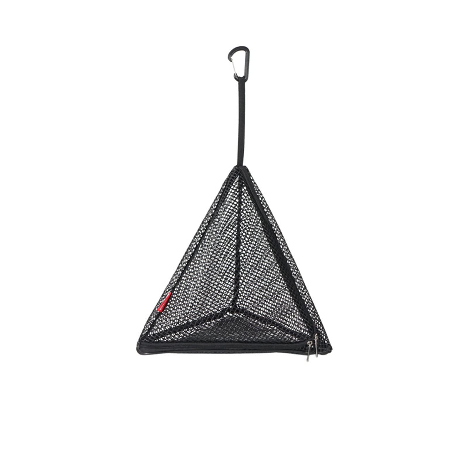 phsmoo Triangle Black Mesh Hanging Outdoor Zipper Mesh Bag PVC Drying Rack Herb Drying Net Suitable for Hiking Camping Indoor and Outdoor