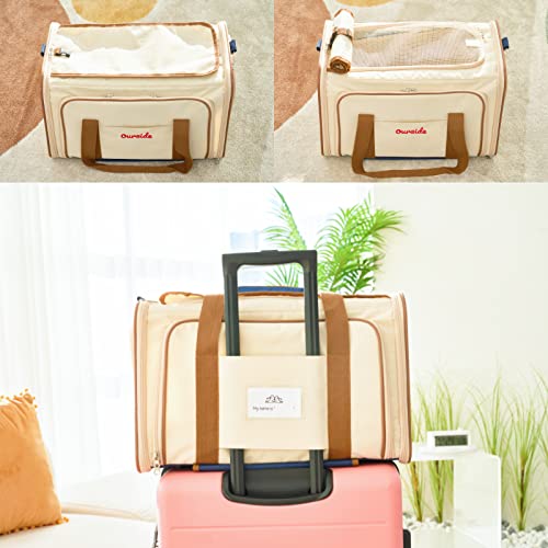 Pet Carrier Airline Approved – 2-Way Expandable Pet Carrier – Dog Carrier For Puppies, Cats, Small Pets – Foldable Cat Travel Carrier With Mesh Window – Multiple Carrying Options For Car, Airplane #TOP4