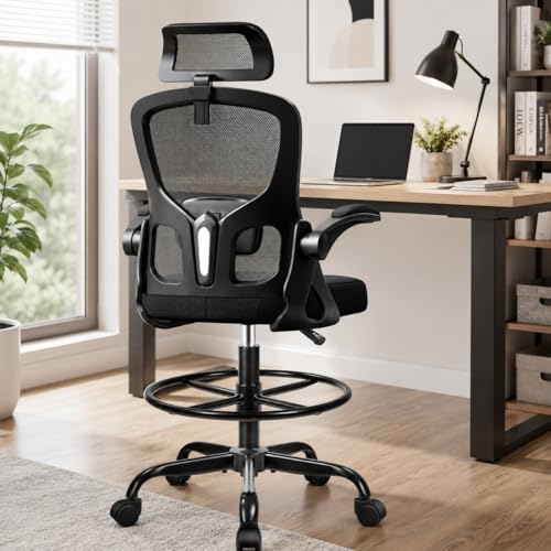 FINATI Drafting Chair, Tall Office Chair for Standing Desk,...
