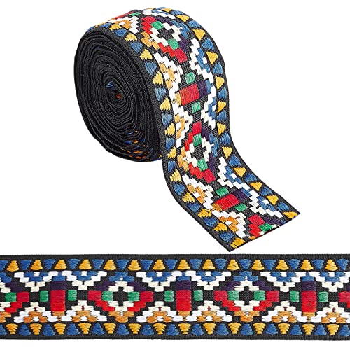 Bobina da 10 metri di larghezza 35 mm di larghezza verde e rosso tessuto jacquard nastro ricamato 35588