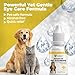 Veterra Dog and Cat Eye Care Solution for Dog & Cat – Vet Recommended Eye Cleaner, Helps Remove Eye Discharge & Tear Stains, Supports Eye Hygiene, Gentle Daily Use Eye Wash - 1 Oz 30 Ml