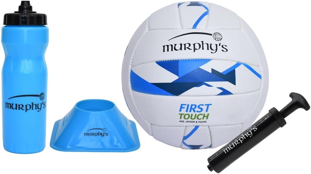 Murphy’s First Touch Gaelic Football Gift Set, Beginner Gaelic Football Training Kit with Ball, Kicking Tee, Handpump and 750ml Water Bottle