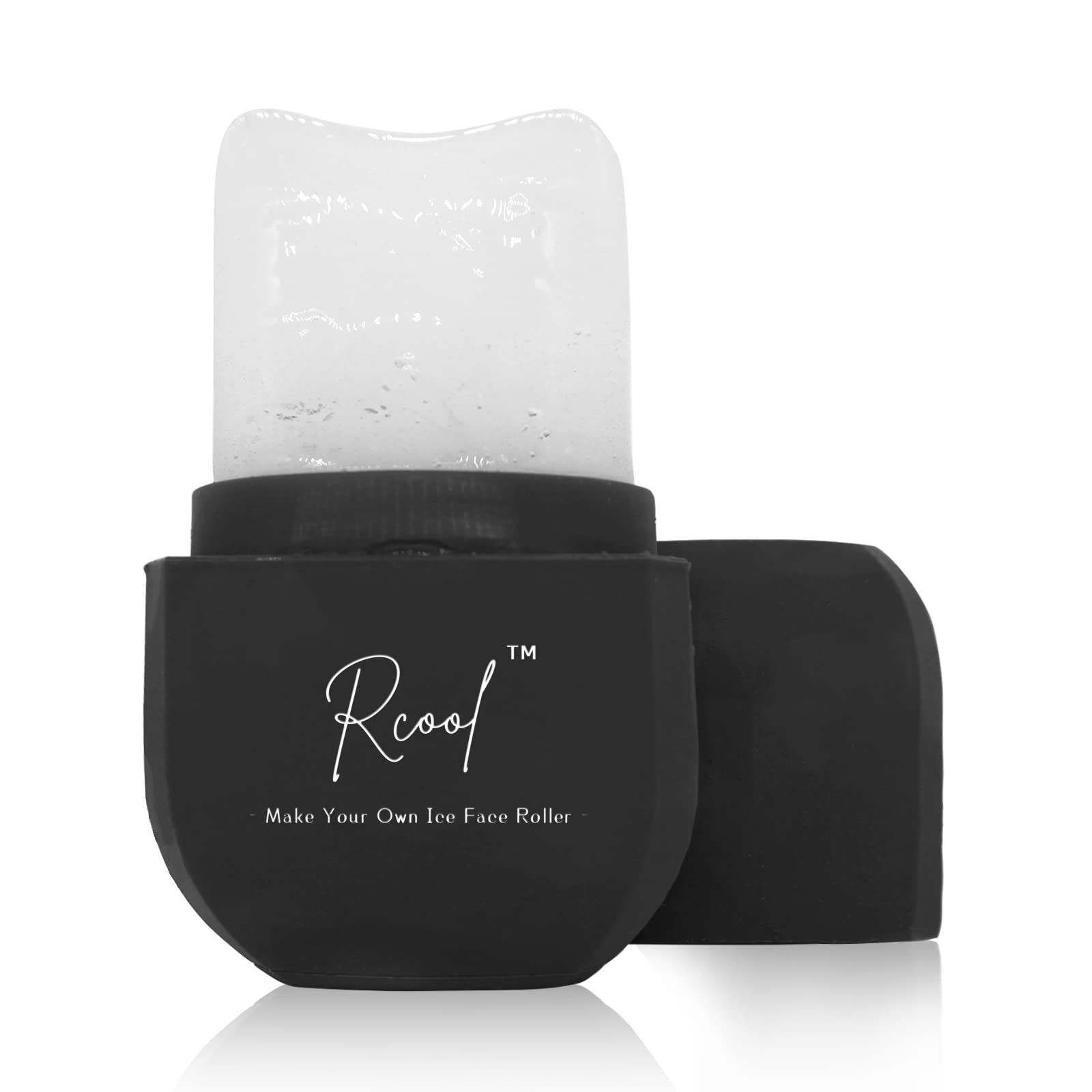 Ice Roller For Face Eyes and Neck,Rcool Revolutionary Diamond Ice Face Roller To Brighten Skin & Enhance Your Natural Glow/De-puff Eye Bags Shrink Pores and Lubricate the Skin. (Black)