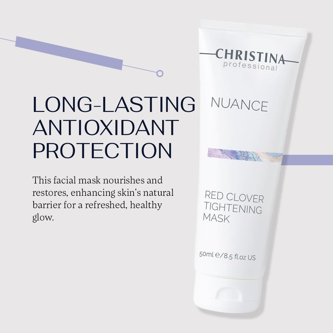 -CHRISTINA- Red Clover Tightening Mask – Firming Face Peel Mask for Wrinkles, Pores & Lifting – Collagen, Hyaluronic Acid & Vitamin E – Deep Hydration & Skin Repair – Plumping & Moisturizing – 1.7 oz - Image 5