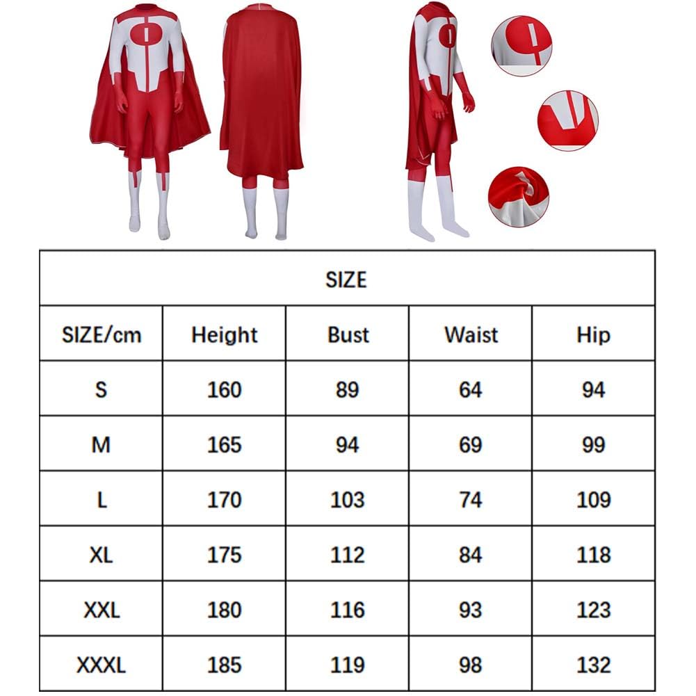 Invincibile Cosplay Omni Uomo Tuta Mantello Uniforme Cosplay Costume Adulto Uomini Halloween Super Hero Body Abiti