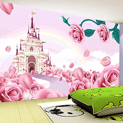 3D Hintergrund Wandtapete Benutzerdefinierte Fototapete 3D Benutzerdefinierte Wandbild Tapete Kinderzimmer 3D Cartoon Bär Tier Rosa Prinzessin Zimmer Jungen Mädchen Schlafzimmer Wanddekoration Wand Cover
