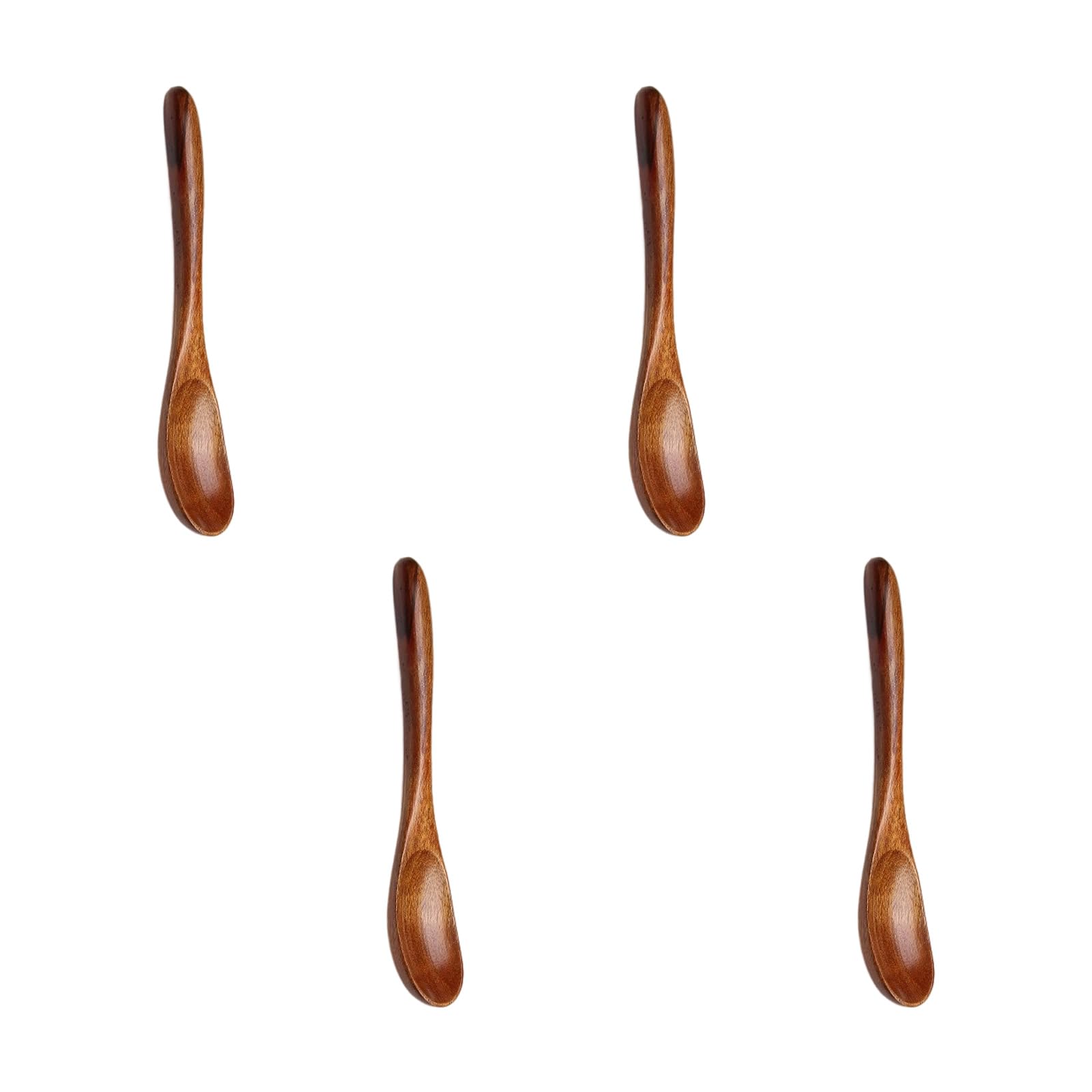 Tsophreniq Natural Nanmu Multipurpose Kitchen Spoon with Lacquers Finish Artisanal Design for Stirring Serving Coffee Soup Honeys and Dessert Natural Camphorwood Kitchenwares