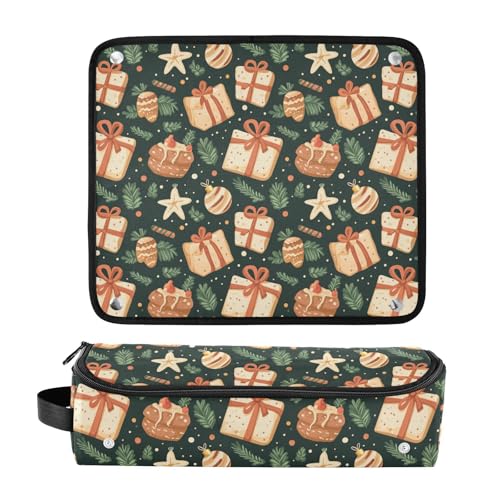 Bolsa de viaje Festive Elements Marble para herramientas de cabello, con tapete resistente al calor para planchas, rizadores y accesorios de cuidado capilar, organizador portátil miniatura 3