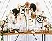 Party Hanging Paper Fans Decoration Set for Wedding Birthday Party Mother's Day Round Events Accessories Set of 8