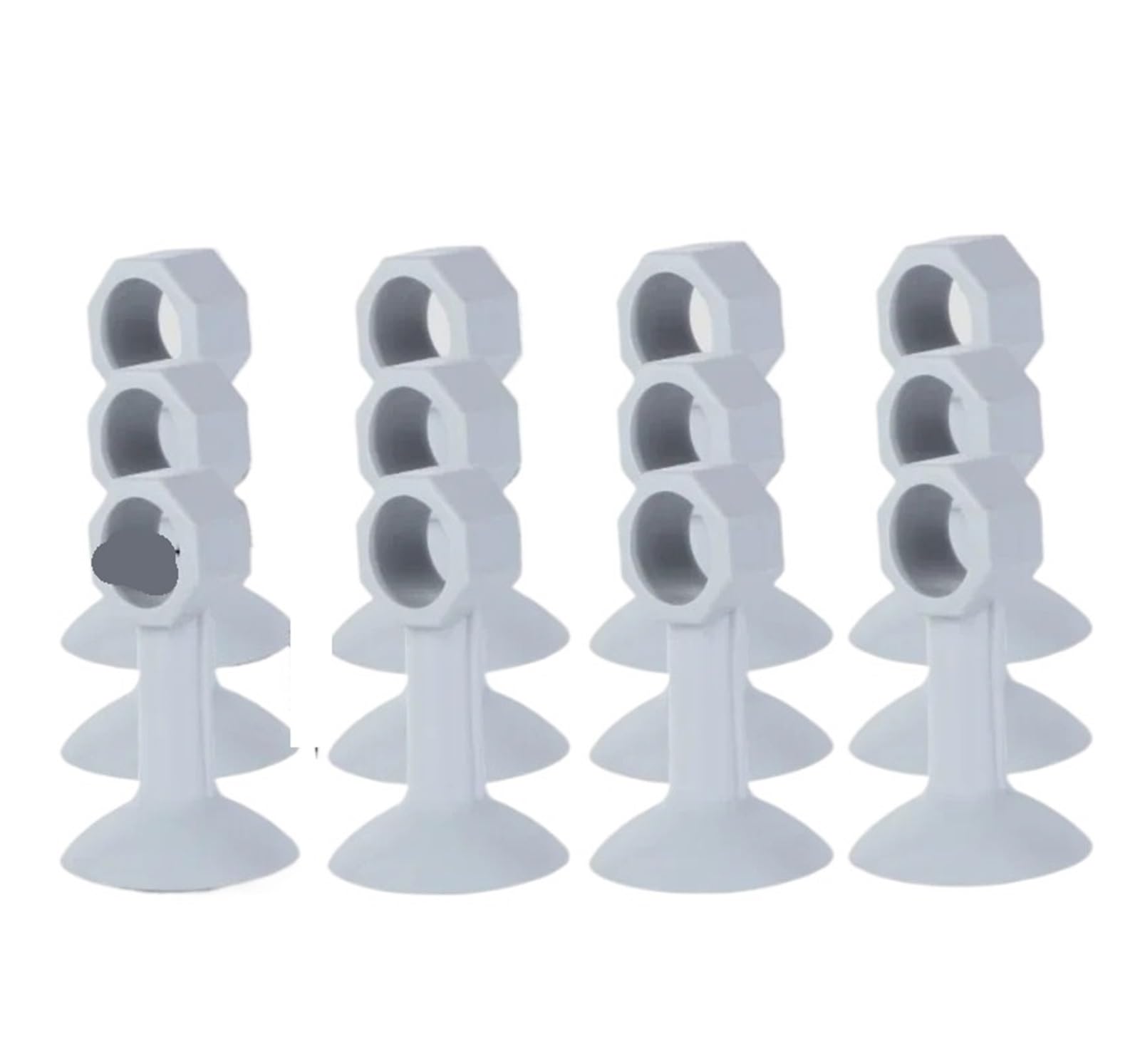 Maqddo Grey-12 Pcs Weiche Silikon Tür Stopper Anti-Schaden Wand Schutz Saugnapf Griff Stoßstange Stumm Schützen Wände Möbel Beschläge For Wall(Grey-12 Pcs)