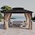Olaterior 10'x12' Hardtop Gazebo, Outdoor Polycarbonate Double Roof Gazebo, Aluminum Frame Permanent Pavilion with Curtain and Netting, Pergola for Patio Lawn Garden Backyard, Brown