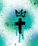 Photo Gallery graffiti crowned cross notebook – college ruled | 7.5" x 9.25", 100 pages: prayer journal by vine street design company Photo Gallery graffiti crowned cross notebook – college ruled | 7.5" x 9.25", 100 pages: prayer journal by vine street design company