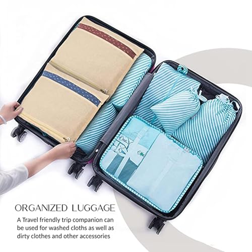 Image of Cotton Saree Bags /Covers for Storage | Big size single (16 x 14 Inches) with Zip Closure for Clothes Bags and Wardrobe Organizer with Transparent mesh window (6)