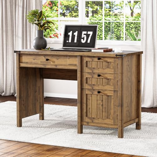 Small Farmhouse Executive Desk with Drawers