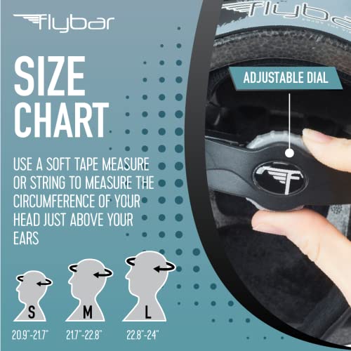 Flybar Bike Helmet- Multi Sport Dual Certified Adjustable Dial, Skateboard Helmet, Roller Skating, Pogo, Electric Scooter, Snowboard, Boys And Girls Kids- Adults Helmets (Fly,S-M) #TOP4
