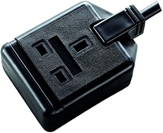Masterplug EXS1315B-01 Heavy Duty Single Socket Extension Lead, 5 Metres, Black