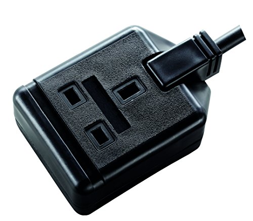 Masterplug EXS1315B-01 Heavy Duty Single Socket Extension Lead, 5 Metres, Black