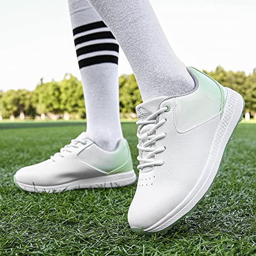 Women Golf Shoes Professional Outdoor Golf Sport Sneakers (6.5,Green) #TOP4