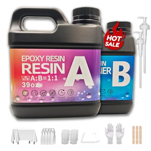 Image of 78oz Crystal Clear Epoxy Resin Kit, No Yellowing, No Bubble for Art Crafts, Jewelry Making, Wood & Resin Molds