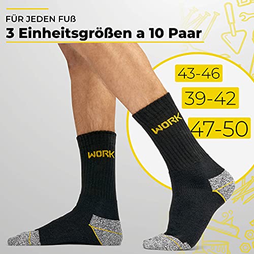 Foto von MOUNTREX Arbeitssocken - Herren Work Socken mit Gepolsterte Frotteesohle