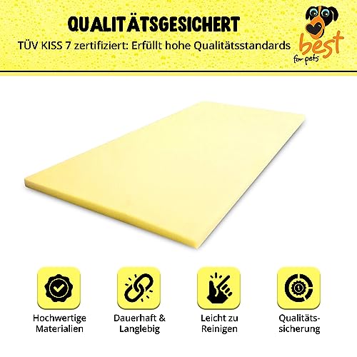 Best for Pets Orthopädisches Hundebett | Hundebett Waschbar | Viskoelastisches | Orthopädisches Hundekissen | Memory Foam Matratze | Hundematte Orthopädisch | Faltbares (45x55x4)